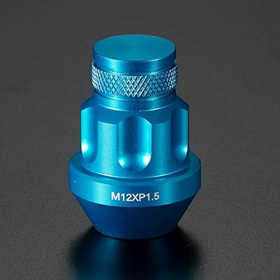 Amazon | デジキャン アルミレーシングロックナット ライトブルー ロゴ